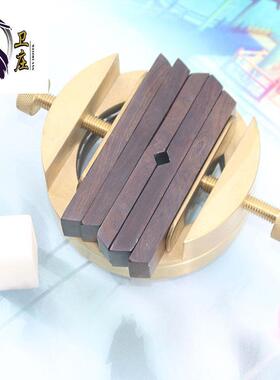 头双圆铜印床单头体一卫庄（办篆刻大小印床360度旋转形铜印床印