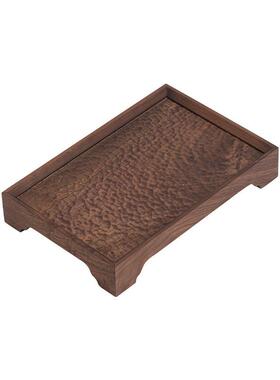 胡桃YMK木茶盘家办室复古小型干泡公台高端实木新中用式承托壶盘