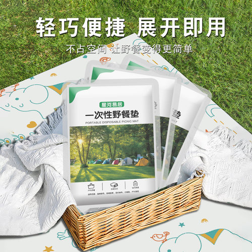一次性加厚防潮印花野餐垫