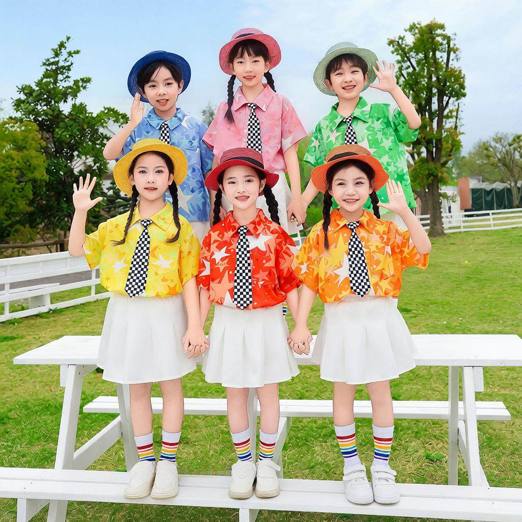 六一儿童节表演服装啦啦队演出服套装幼儿园合唱运动会表演班服