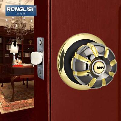 荣力斯球形锁房门锁室内门锁欧式实木门锁卧室不锈钢球锁纯铜芯