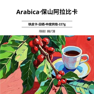 迪潞 Arabica保山阿拉比卡咖啡豆云南铁皮卡日晒中度烘焙227g袋装