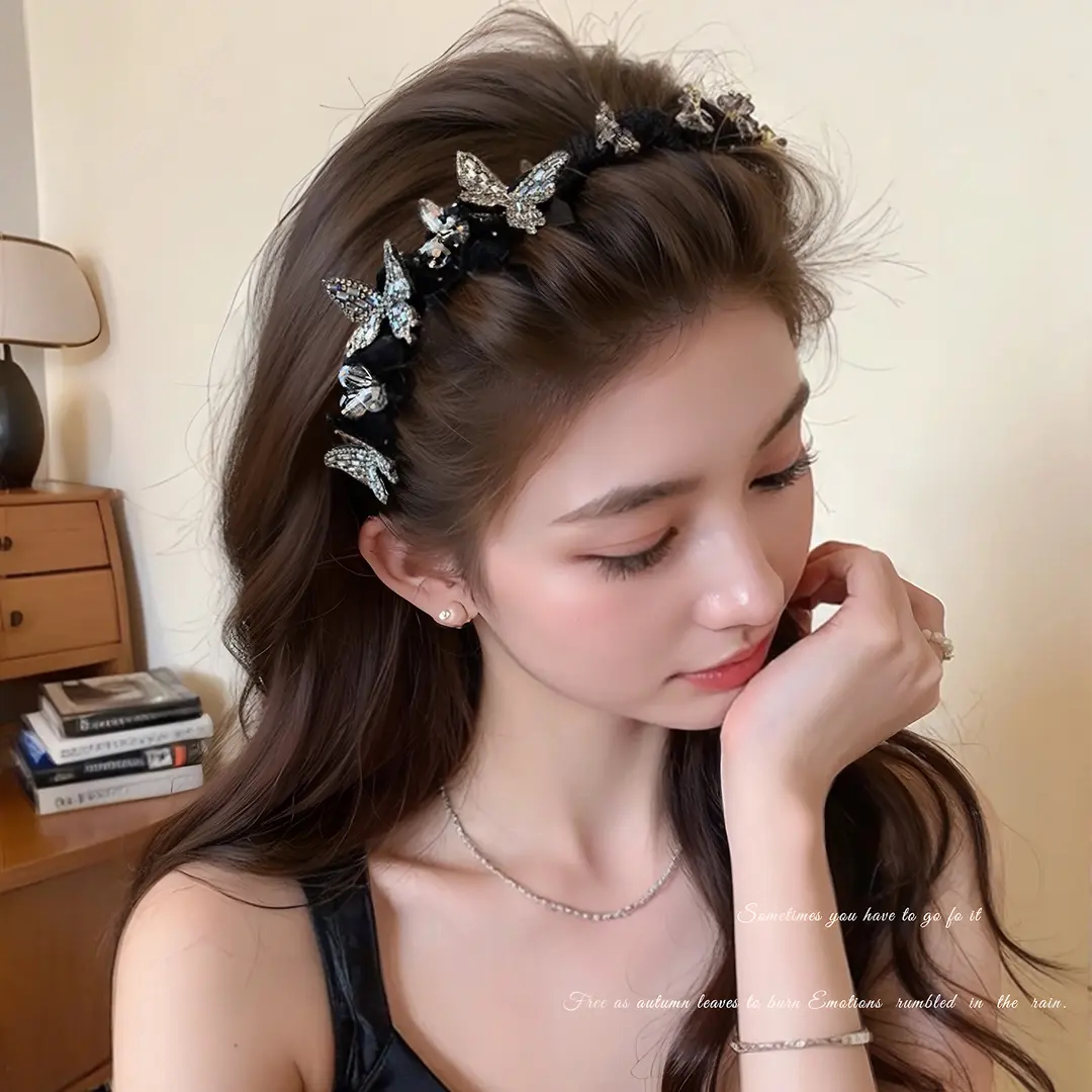巴黎王妃蝴蝶发箍2025新款洋气