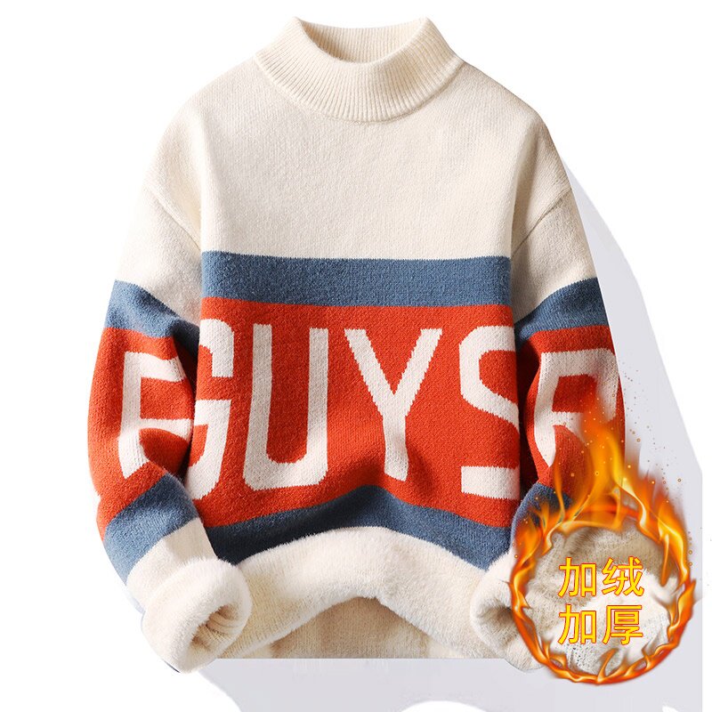 秋冬季13青少年毛衣12岁男孩初中学生款14加绒加厚15大童装针织衫