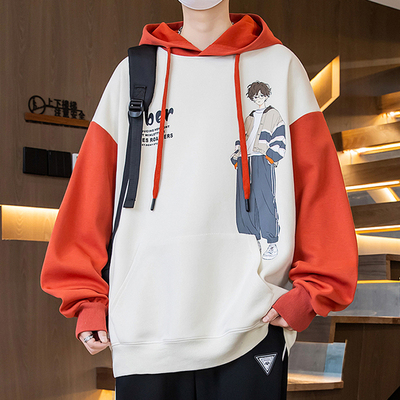 青少年学生连帽卫衣男士春