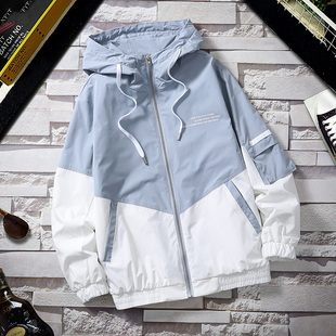 潮牌夹克男外套春夏季薄款衣服休闲运动韩版潮流帅气高中学生褂子
