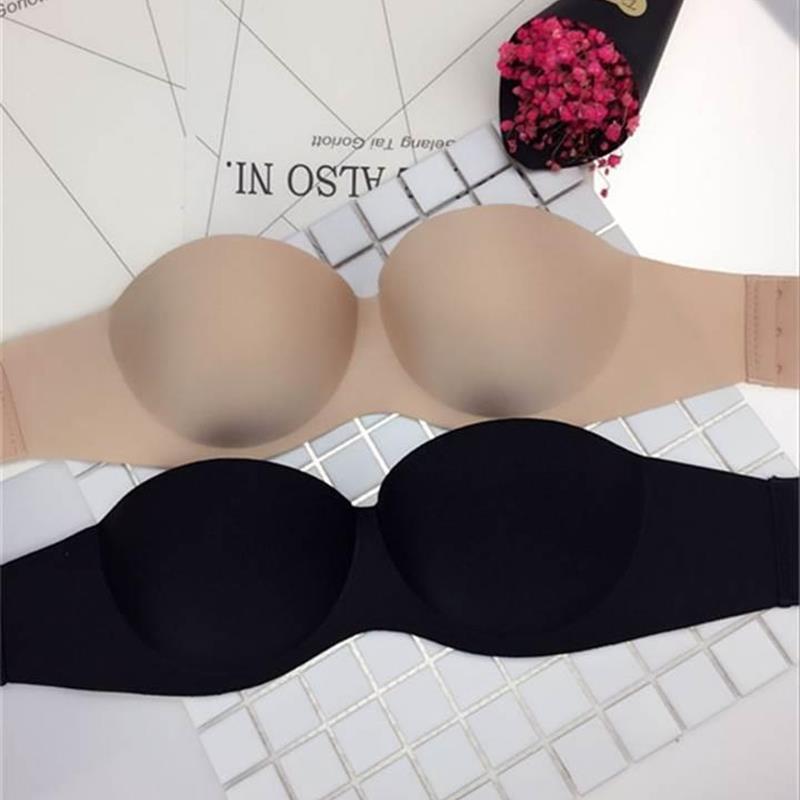 Invisible Strapless Bras Sexy Push Up Bra Silicone隐形内衣女