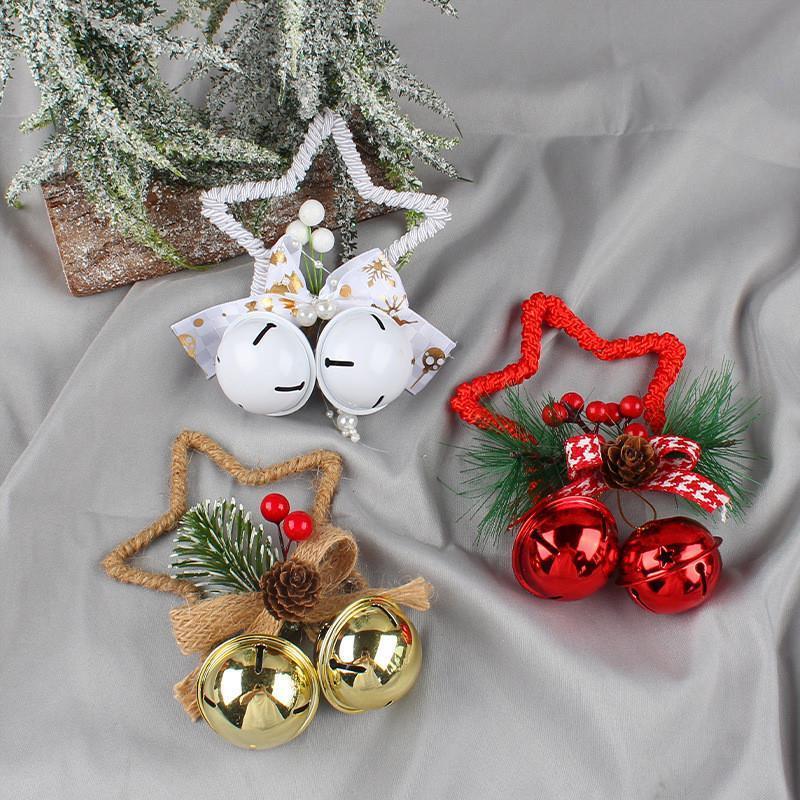 Christmas pentagram small bell Accessories Pendant DIY props