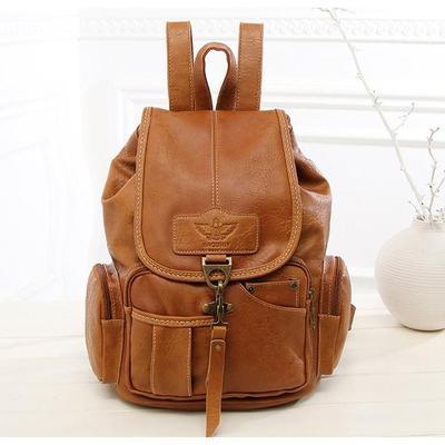 Women Backpack High Quality Leather School Girl Shoulder Bag