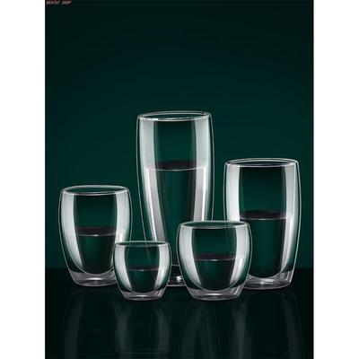 Glass Double Walled Heat Insulated Tea Cup coffee mug 玻璃杯
