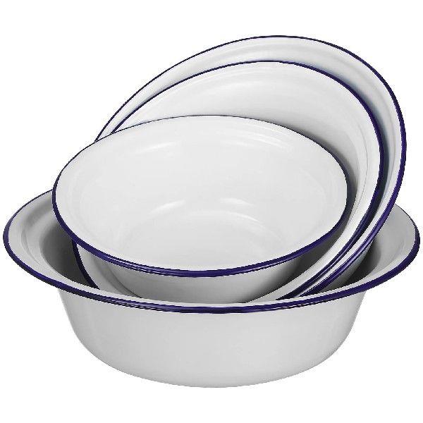 Enamel Bowl Set Retro Bowls for Kitchen Unbreakable