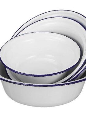 Enamel Bowl Set Retro Bowls for Kitchen Unbreakable