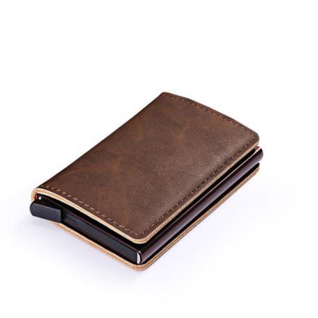 Uminium Alloy Leather Cards Case Wallet Slim Coin Purse 钱包
