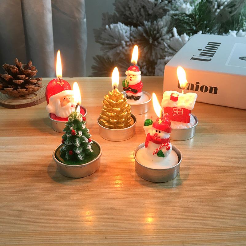Christmas candle painting decorated Christmas gift props