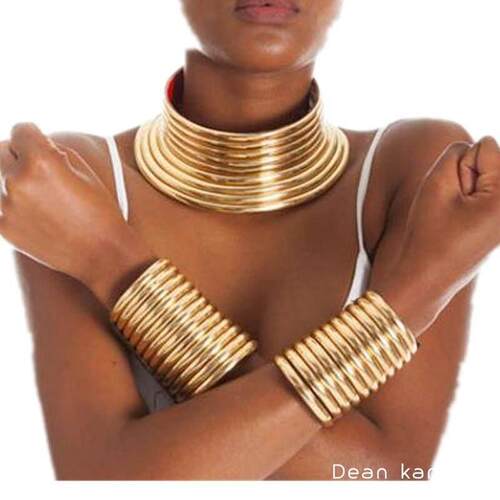 夜店埃及艳后非洲风情夸张大气项圈手圈项链饰品choker necklaces