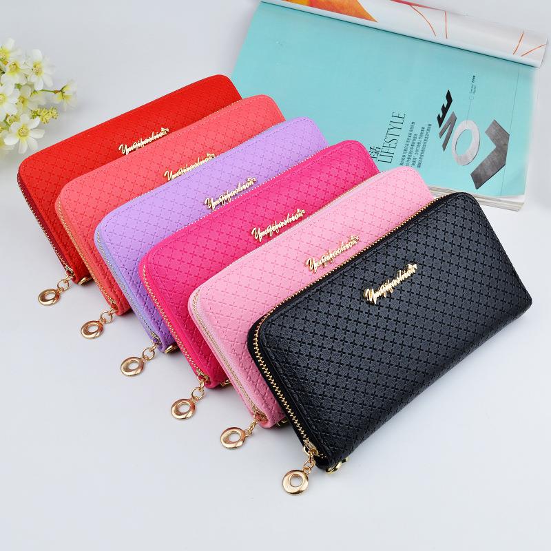Ladies Zipper Purse Large Capacity Practical Hand Wallet Wom