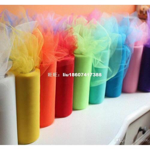6 x25yd Tulle Roll Spool Fabric Wedding Party Chair Bow Deco
