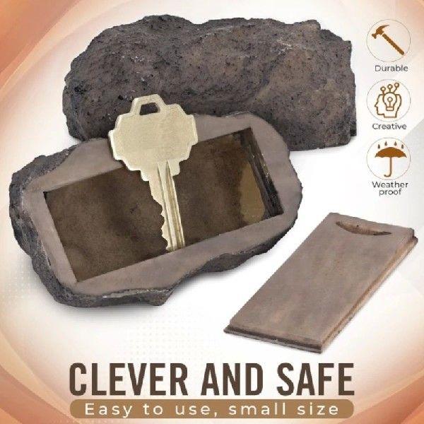 Hide-a-Spare-Key Fake Rock - Looks Feels Like Real Stone -