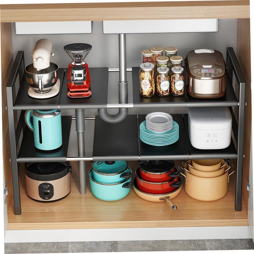 kitchen accessories Multi-layer pot storage rack Layering 1