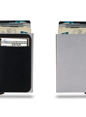 Rfid Smart Wallet Card Holder Metal Thin Slim Men Women Wall