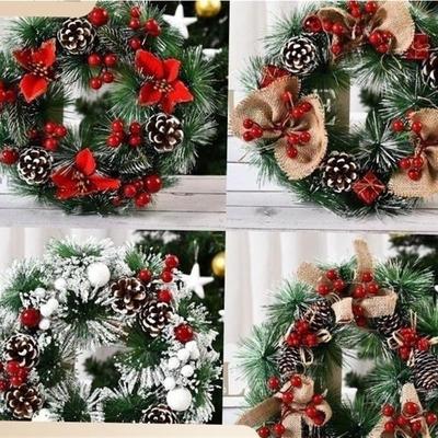Christmas decorations wreaths and wreaths for door hanging