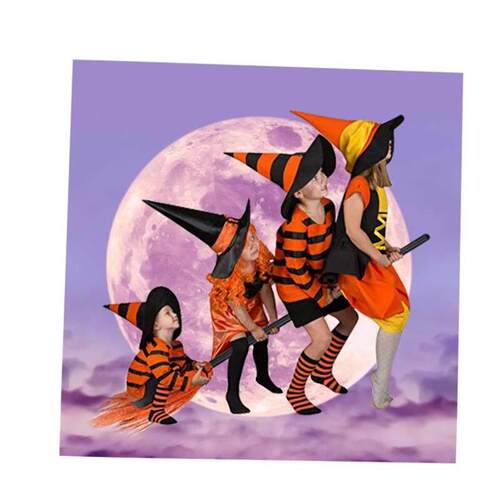 For Halloween Witch Broom Plastic Broom Props for Costume