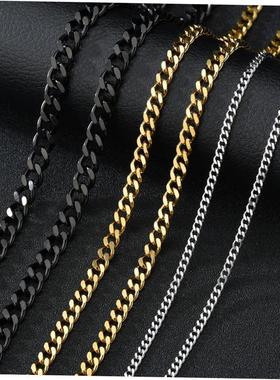 Cuban Link Chain Necklace For Men Woman Basic Stainless