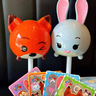 乐达学糖尼克朱迪造型棒棒糖奥特曼乐达杯儿童卡通创意糖果零食