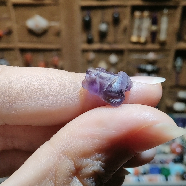 老紫水晶青蛙,满百包邮