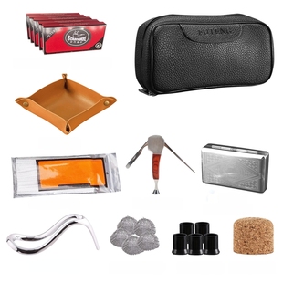 烟具烟斗配件套装 三合一通条压棒软木塞助燃网烟丝盒斗架新手套装