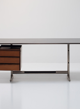 VEINSNIER 中古风书桌意式极简实木老板桌设计师Rima家用办公桌