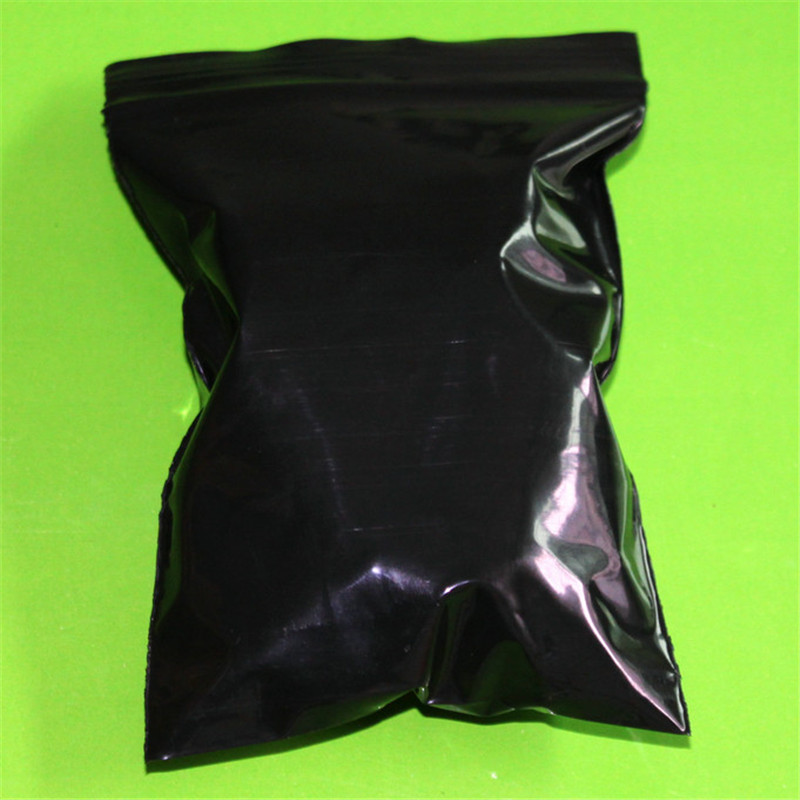 黑色避光自封袋pe加厚10*28c12*18遮光密封封口袋 抗氧化黑色