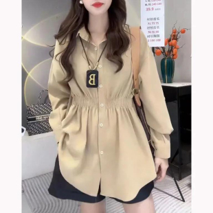 欧洲站大码女装胖mm宽松显瘦衬衫女长袖2024秋冬新款气质百搭上衣