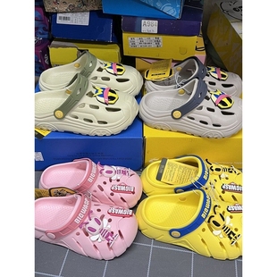 男女童輕便軟底防滑透氣包頭涼拖沙灘洞洞鞋 夏季 撤柜兒童花園拖鞋