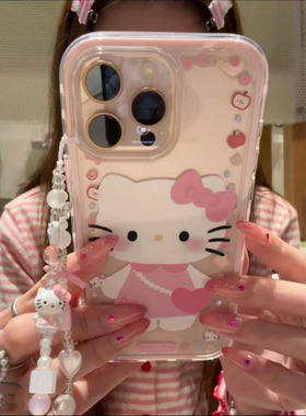 斜跨爱心背包kitty适用vivoy300iy78+y73sy37y36my30Y17s手机壳x200S透明可放小卡少女S30ProminiS19S18S17t