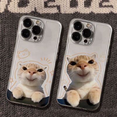 趣味可爱猫猫适用vivoS60S50Promini手机壳透明S30S20s19s18s17s16s15学生X300EX200x100x90x80x70x23x9软T1x