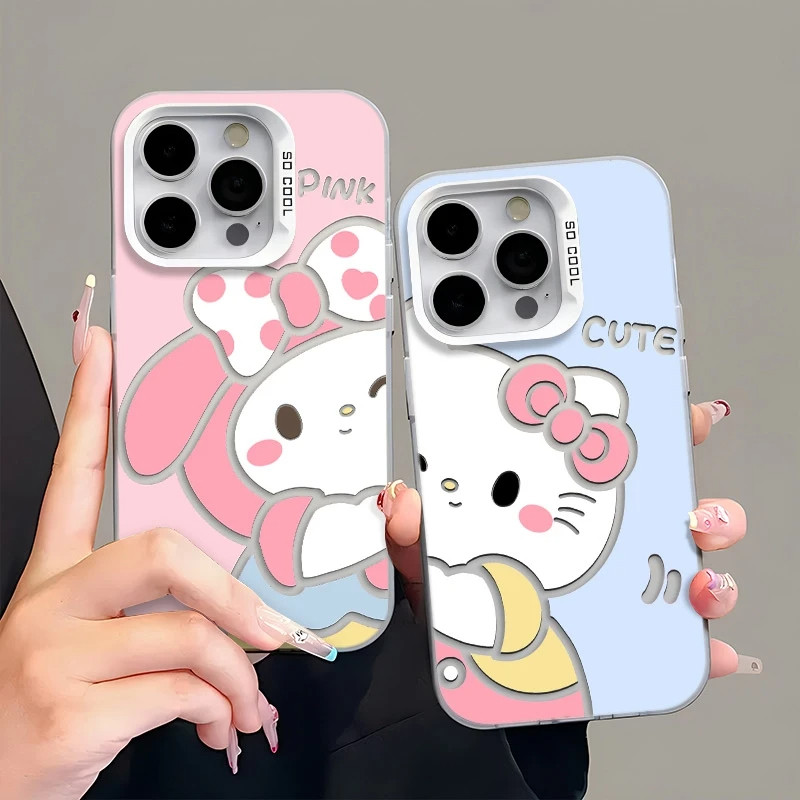闺蜜Kitty美乐蒂适用OPPOReno16手机壳K15Pro+K12sK13Turbo彩银磨砂FindX9X8S+A6Pro学生A3A5活力版A58A96A97图片
