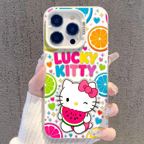 缤纷水果Kitty猫适用一加Turbo6XPro手机壳ACE6至尊版1+ACE5竞速版一加15T13T1211彩银磨砂OnePlusACE3V/2Pro