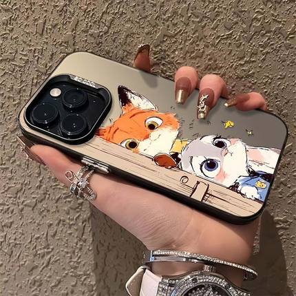 萌萌尼克朱迪适用iQOOZ10Turbo+Z9Z8xZ7i手机壳iQOONeo11109SPro+87竞速版6SE彩银磨砂学生爱酷iQOO15131211s