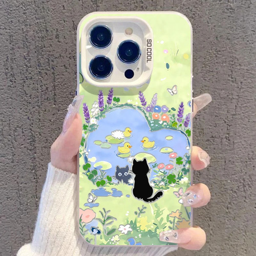 池塘小猫适用GT8真我Neo7Turbo手机壳GTNeo5/Neo6SE彩银磨砂Realme151413Pro+高级感V70sV60V50V25V23V13