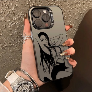 日系性感学姐适用vivoS50ProminiS30s20s19s18s17手机壳彩银磨砂X300X200S学生Y500y300Ty200iy100iy78 y36m