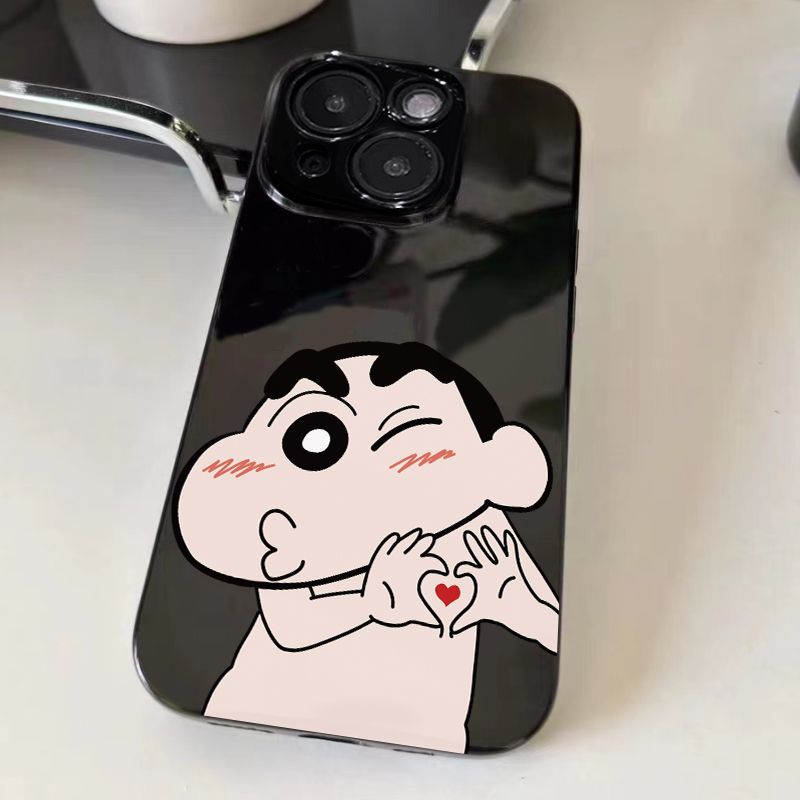 比心蜡笔小新适用荣耀Power畅玩60Plus手机壳4003002001009080x70i学生Magic7黑色20lite软x40GTx50i+play78T