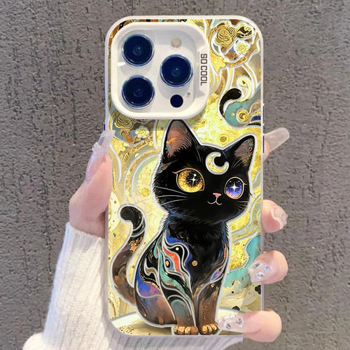 鎏金招财黑猫适用GT8真我Neo7Turbo手机壳GTNeo5/Neo6SE彩银磨砂Realme1514Pro+V70sV60V50V25少女生Q5狂欢版