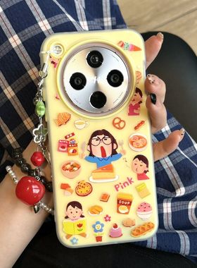 奶茶女孩番茄挂件适用vivoy300y100iy78y76sy36mY17s手机壳T1x双层二合一x200SX100学生s30Prominis19s18s17