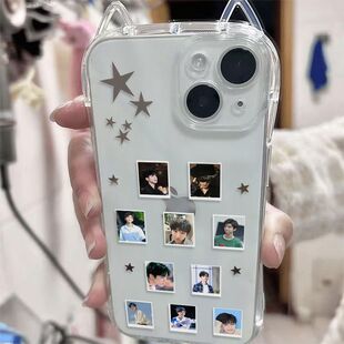 星星王俊凯周边适用小米1415/17Promax手机壳civi3小蛮腰猫耳朵红米K80至尊版K70E软note15Pro+141312Turbo