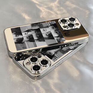 镜面眼神梓渝周边适用苹果17Air/16ProMax手机壳iPhone15141312Promax软边XR/XS男女学生SE3代7/8Plus小红书