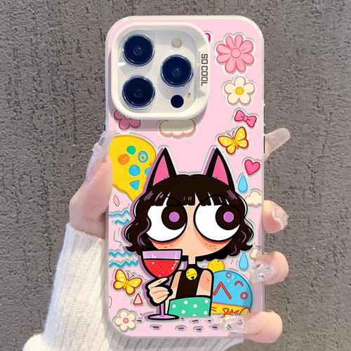 猫耳甜酷女孩适用OPPOReno16手机壳K15Pro+K12sK13Turbo彩银磨砂FindX9X8S+A6sPro学生A3xA5活力版A58A96A97