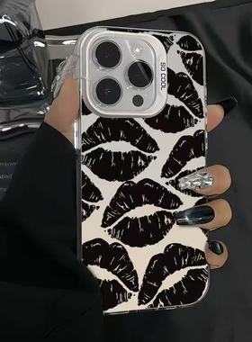 满屏黑色唇印适用荣耀Power畅玩60Plus手机壳400300200100908070彩银Magic8男女x70ix30x40GTx50i+play78T9T