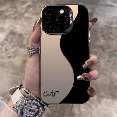 CUTE英文色块适用vivos30Prominis20s19s18s17ts16手机壳彩银磨砂x200Sx100少女y300GTy200y100iy78+y37y31s