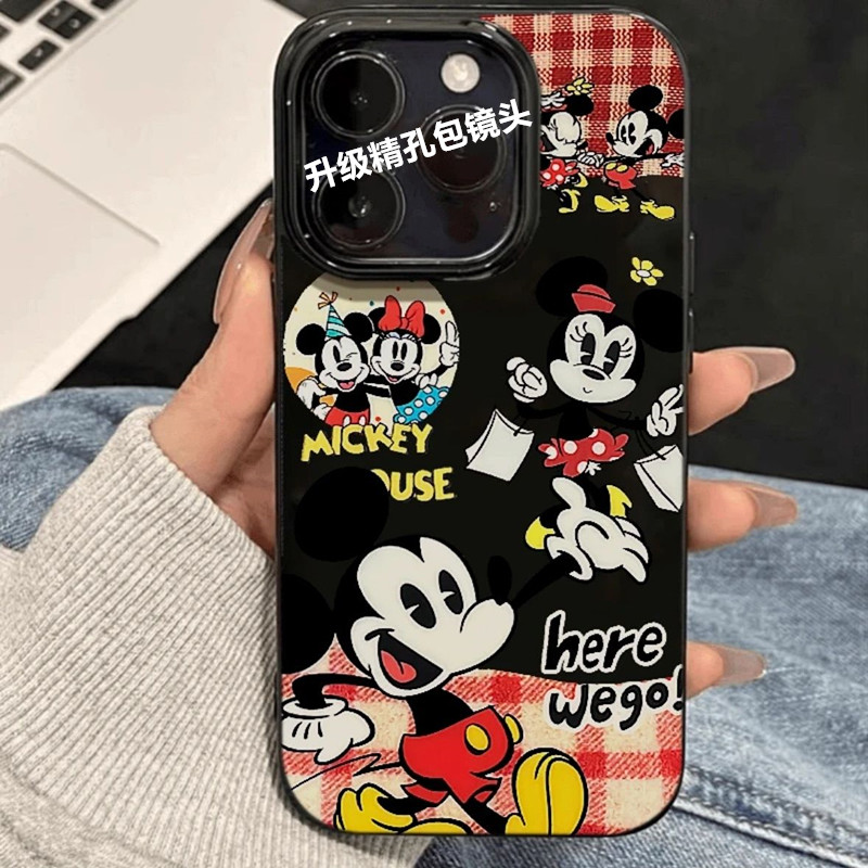 可爱卡通米奇适用iQOOZ10TurboZ9Z8Z7Z6Z5手机壳黑色iQOONeo9SPro+87竞速版65SE爱酷iQOO131211S少女生U1xU5e